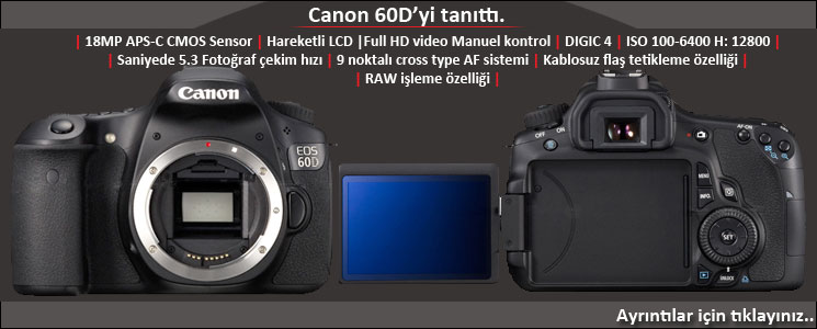Canon 60D'yi tanıttı..