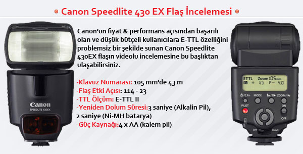 Canon Speedlite 430 EX Flaş İncelemesi